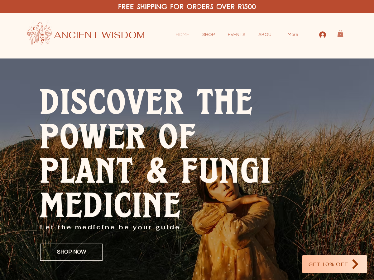 Ancient Wisdom website homepage